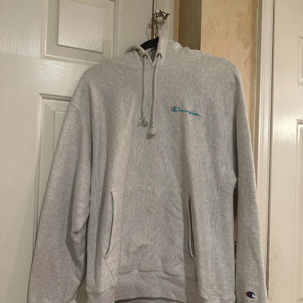 Champion Light Gray Hoodie for Men